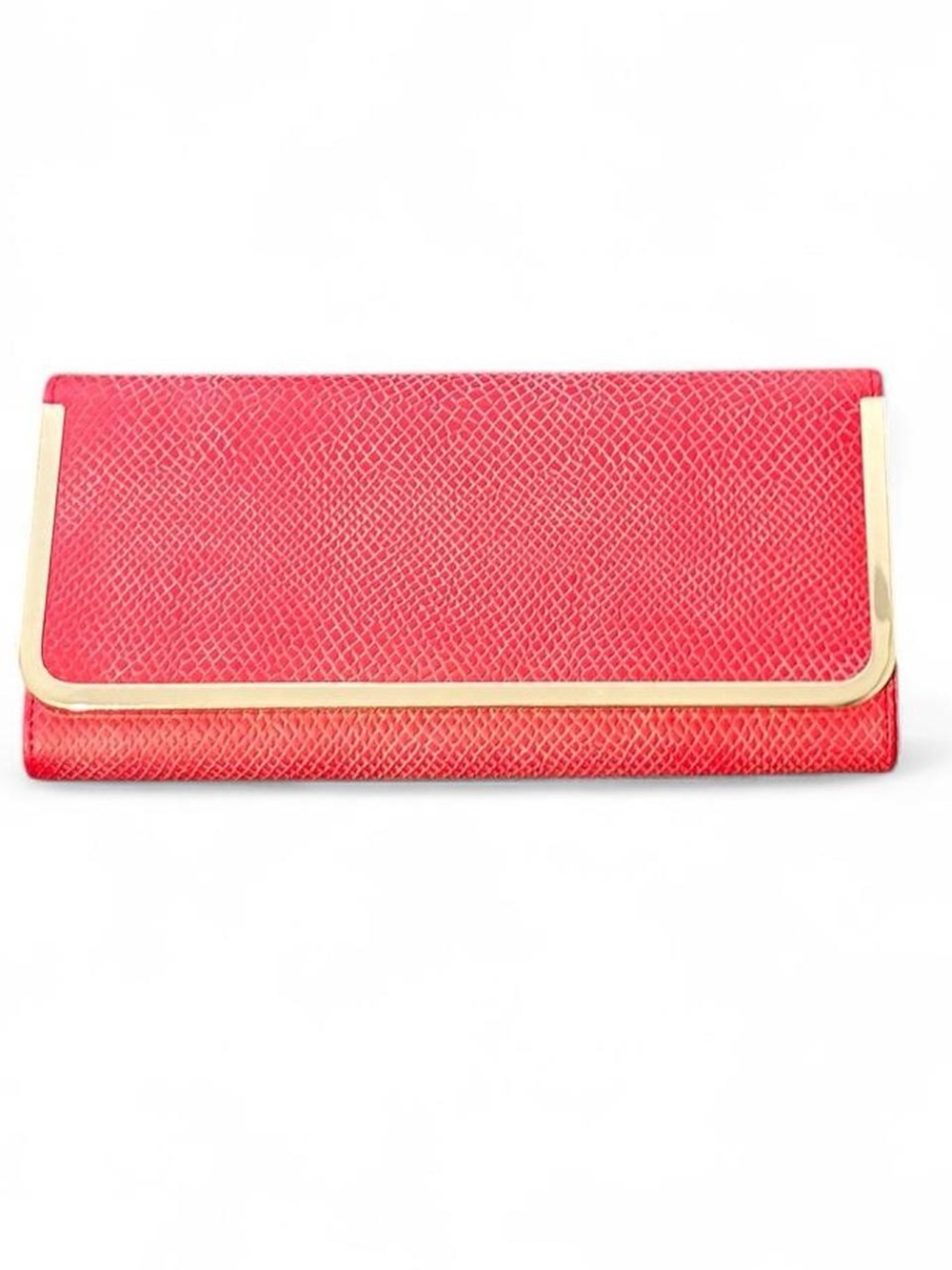 Women’s Pink Textured Clutch Wallet with Gold Trim ALDO
